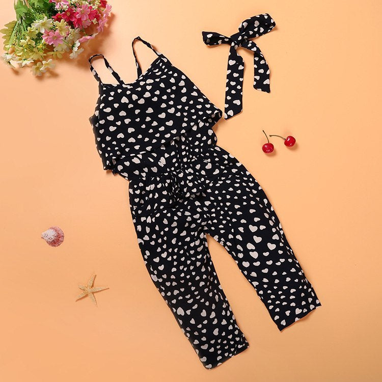 Children's Jumpsuit Cotton Sleeveless Suit Sets