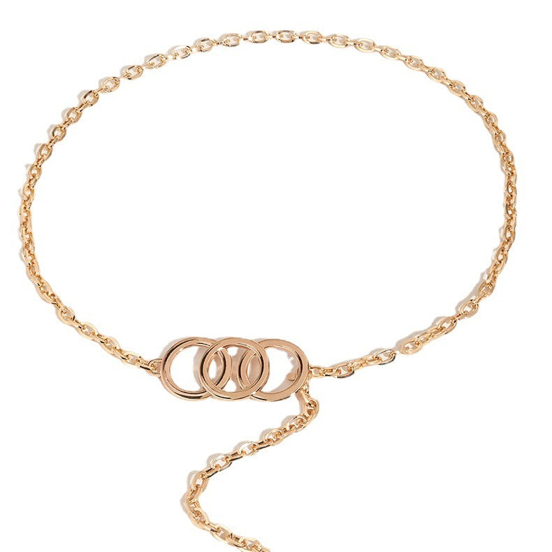 Metal Pendant Waist Chain Women