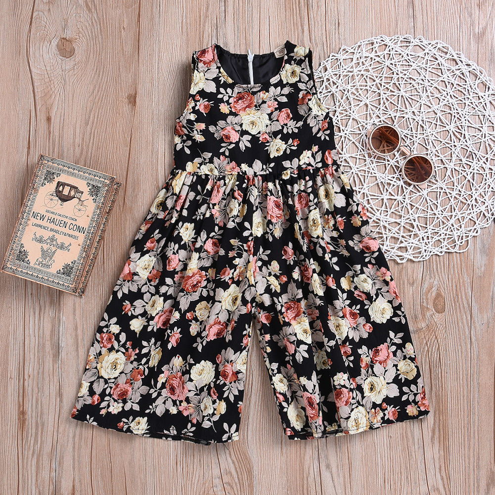 Printed Wide-Leg Pants Style For Children's