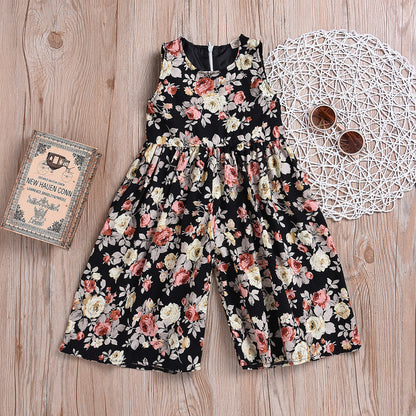 Printed Wide-Leg Pants Style For Children's