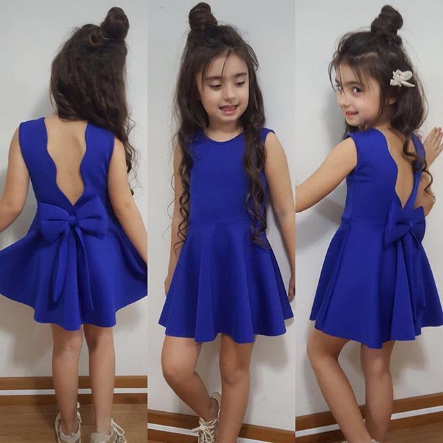 Children's Sleeveless Halter BowPrincess Dress