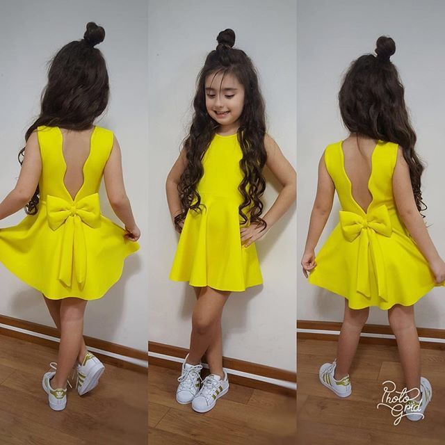 Children's Sleeveless Halter BowPrincess Dress