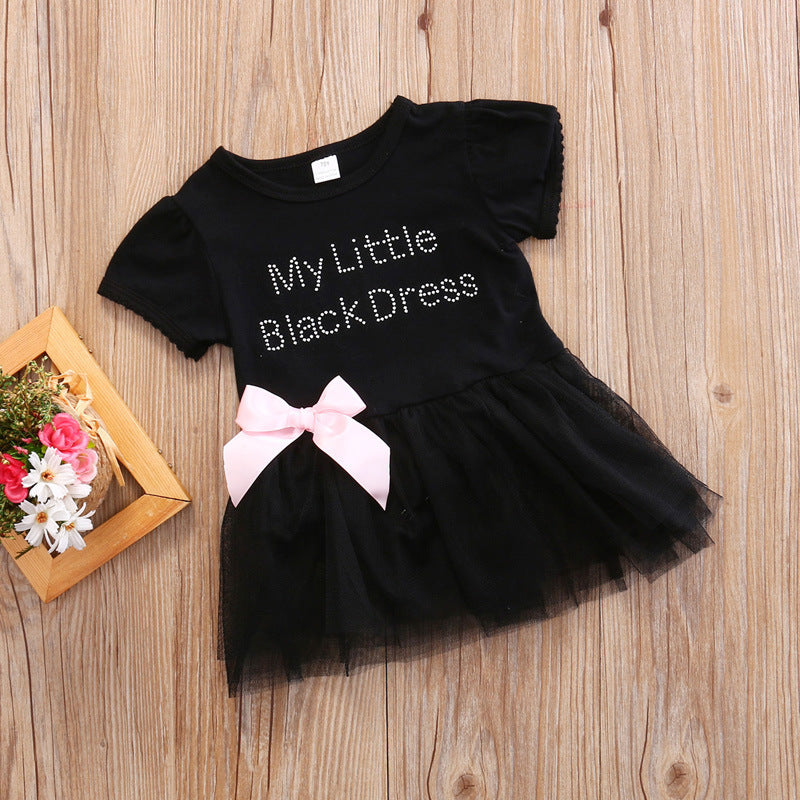 Newborn Baby Girls Bow Ball Gown Dress