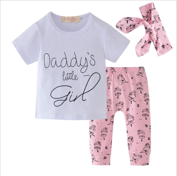 Daddy's Little Girl T-shirt Cartoon Pants