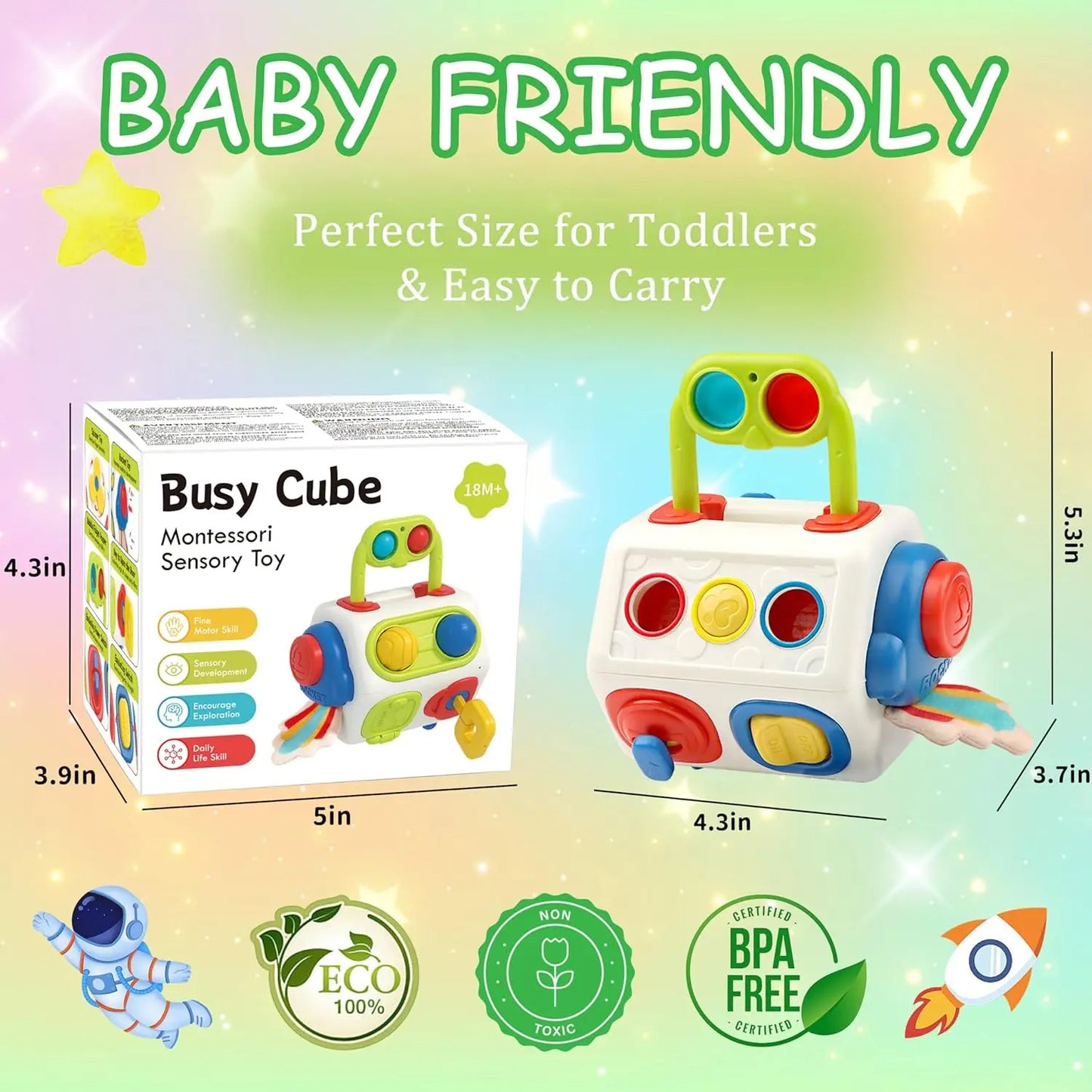 Cube Baby Montessori Sensory Toys