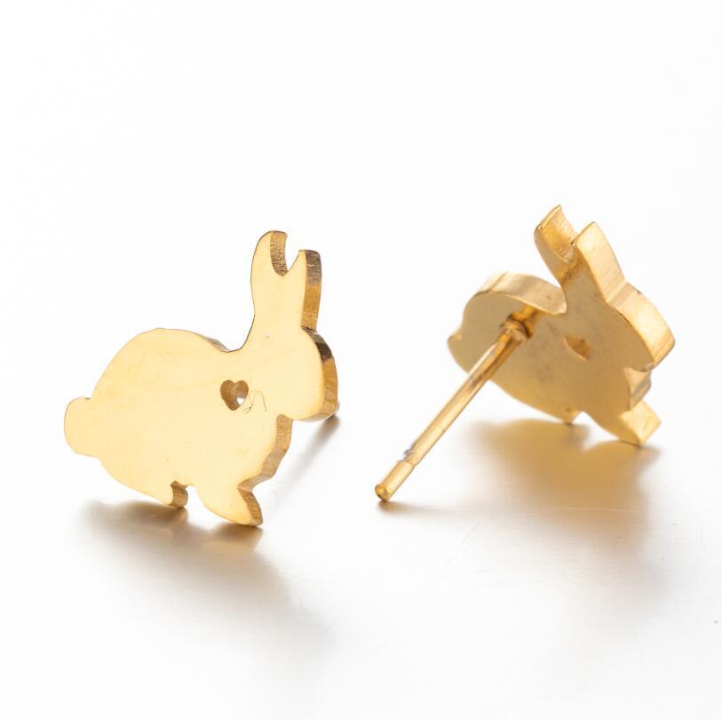 Cute Rabbit Stainless Steel Earrings