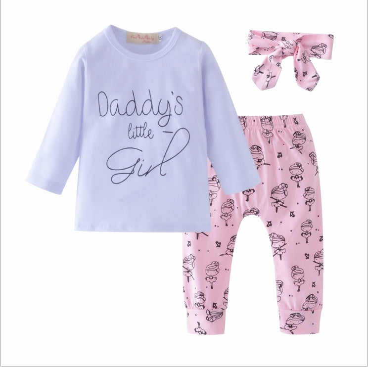 Daddy's Little Girl T-shirt Cartoon Pants