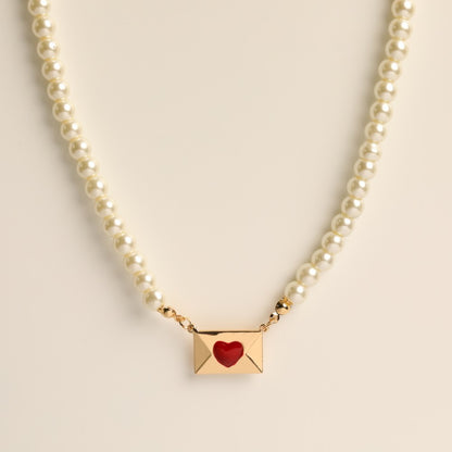 Pearl Envelope Gold Plating Clavicle Chain