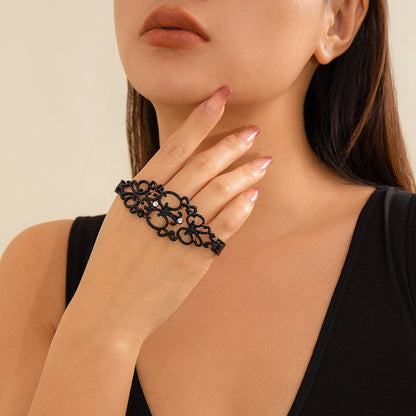 Dark Gothic Hollow Lace Bracelet