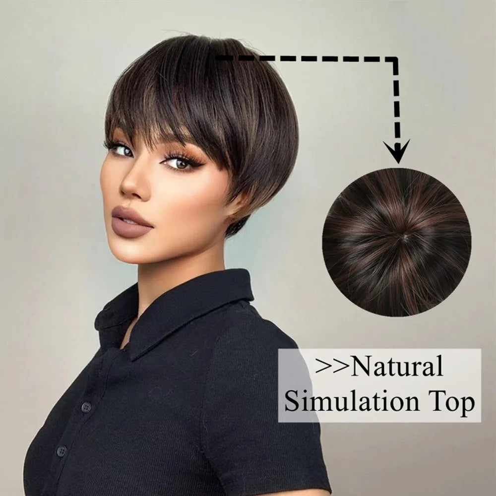 Short Pixie Cut Hair Wig for Women