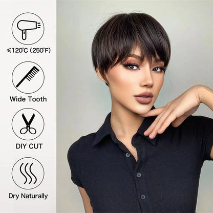 Short Pixie Cut Hair Wig for Women