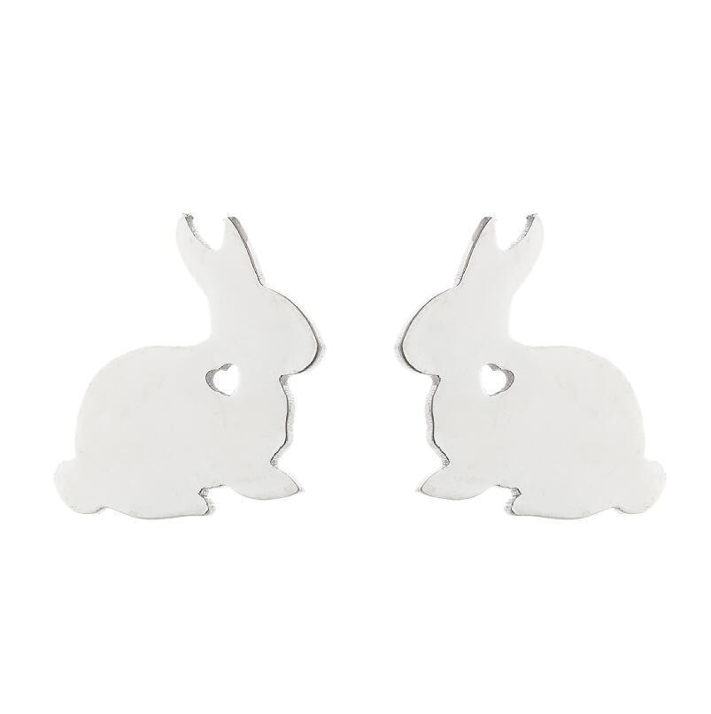 Cute Rabbit Stainless Steel Earrings