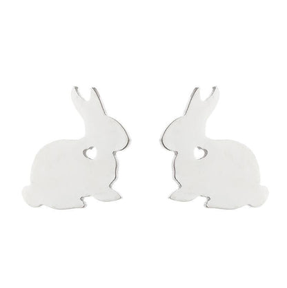 Cute Rabbit Stainless Steel Earrings