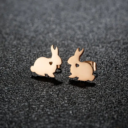 Cute Rabbit Stainless Steel Earrings