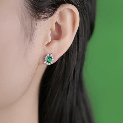 Women Minority Silver Stud Earrings