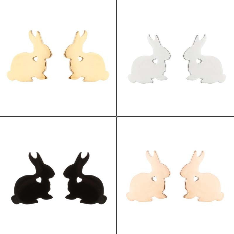 Cute Rabbit Stainless Steel Earrings